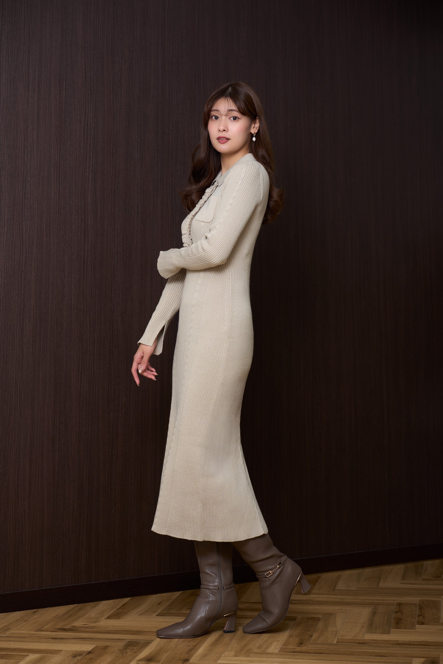 【10月中旬発送】Margot Knit Long Dress