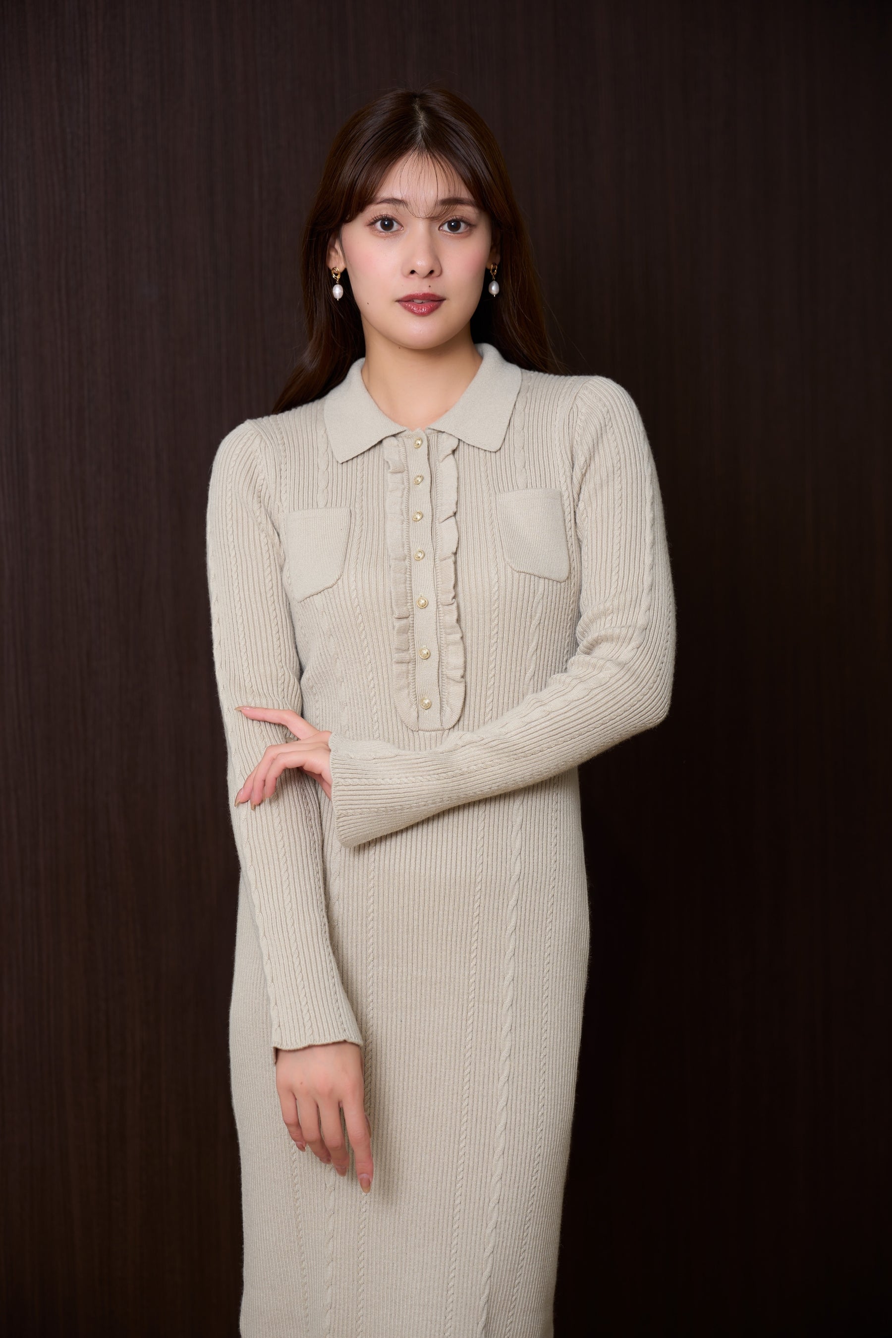 【10月中旬発送】Margot Knit Long Dress