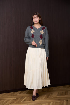 H Logo Argyle Knit Pullover