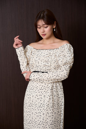 【10月上旬発送】Capucine Bloom Sleeve Chiffon Dress