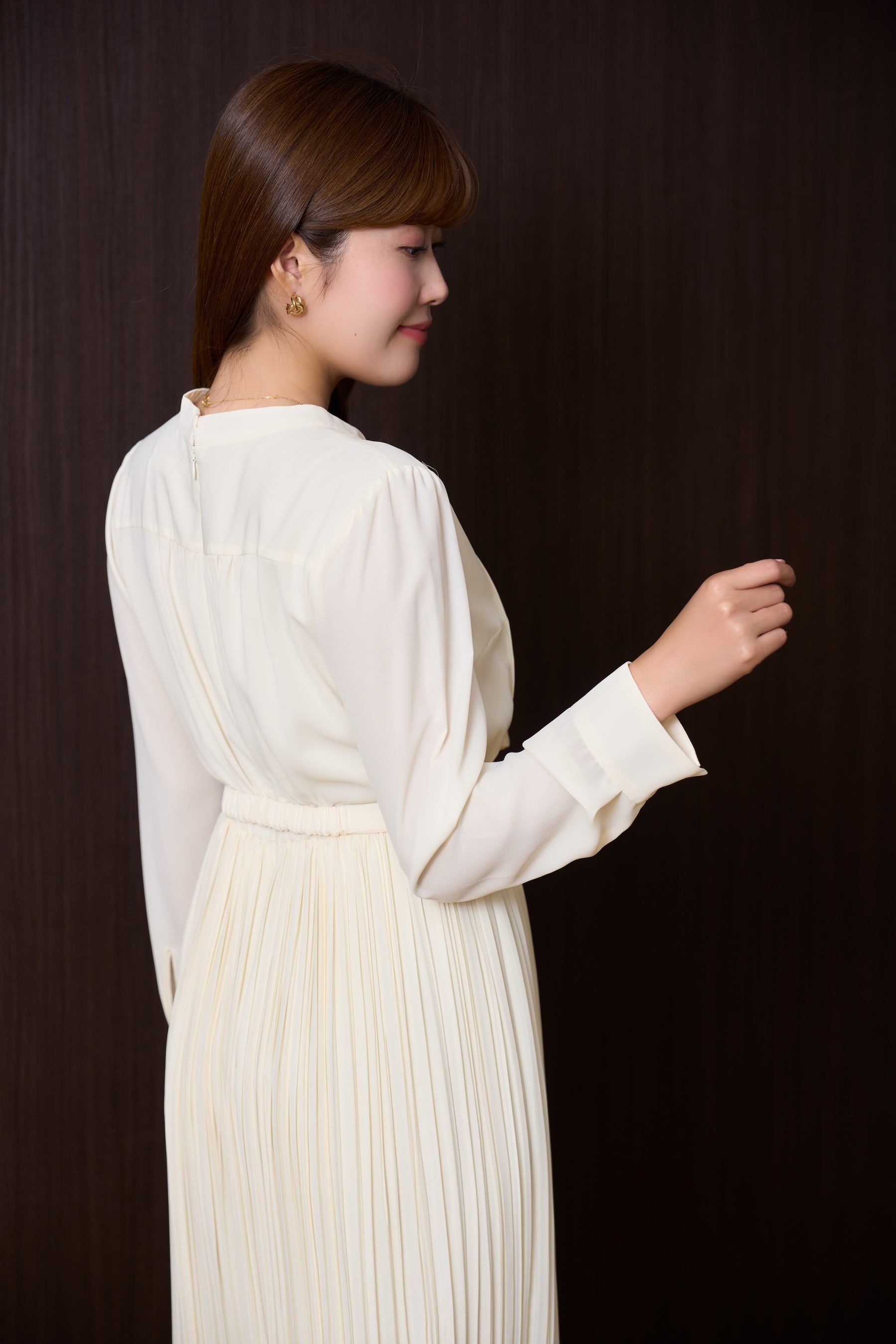 Viola Bow Pleated Dress