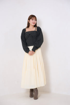 【10月中旬発送】Lydie Ribbon-Tie Knit Ensemble