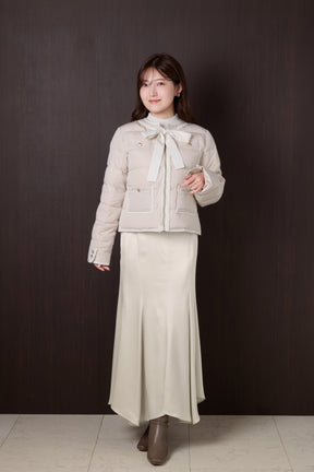 Aurelia Bow Trim Down Jacket