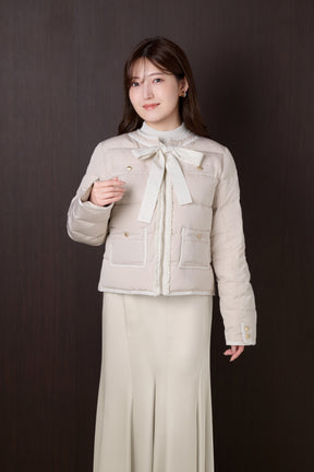 Aurelia Bow Trim Down Jacket