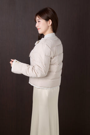 Aurelia Bow Trim Down Jacket