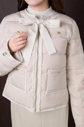 Aurelia Bow Trim Down Jacket