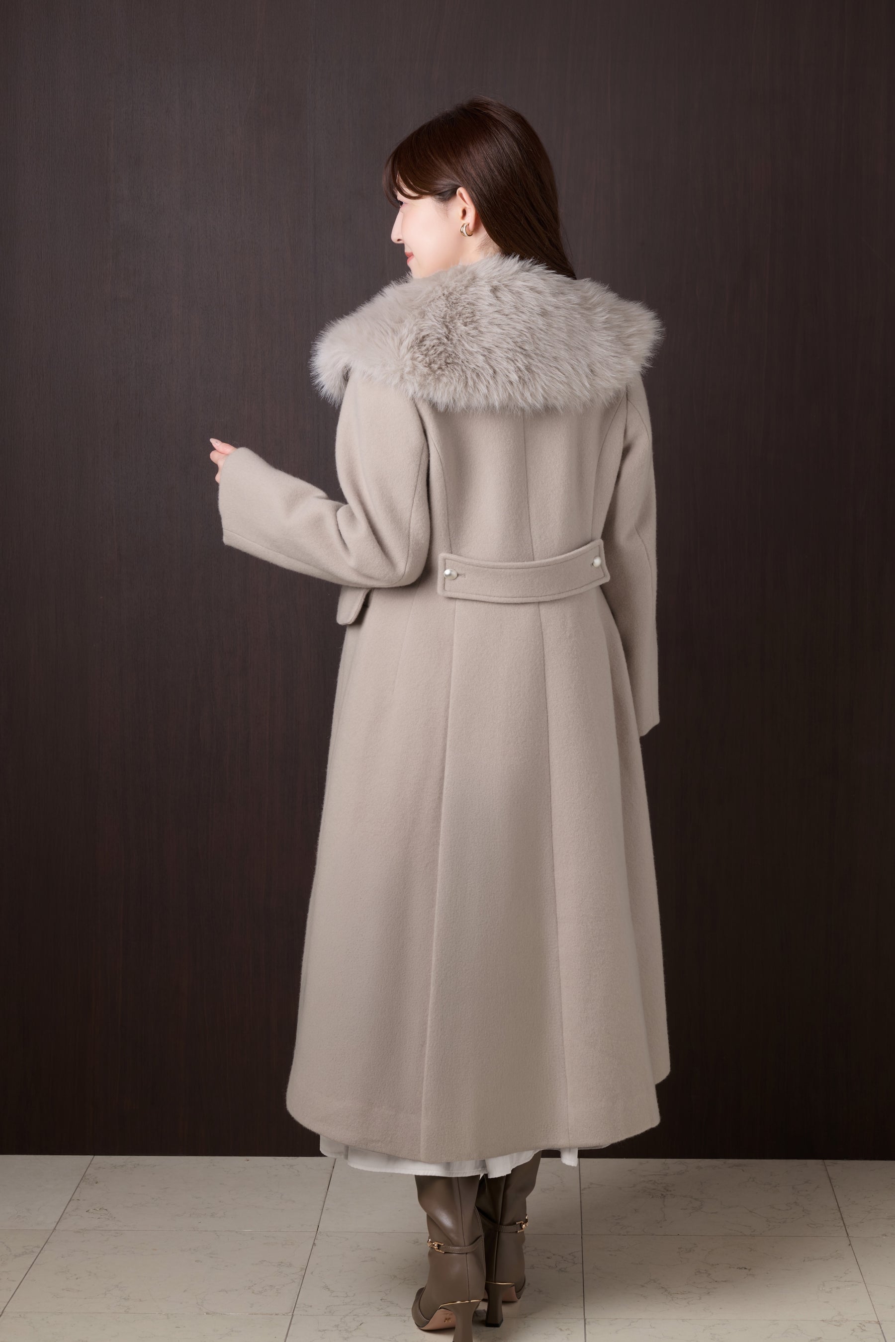 10月中旬発送】Nicole Wool-Blend Longline Coat