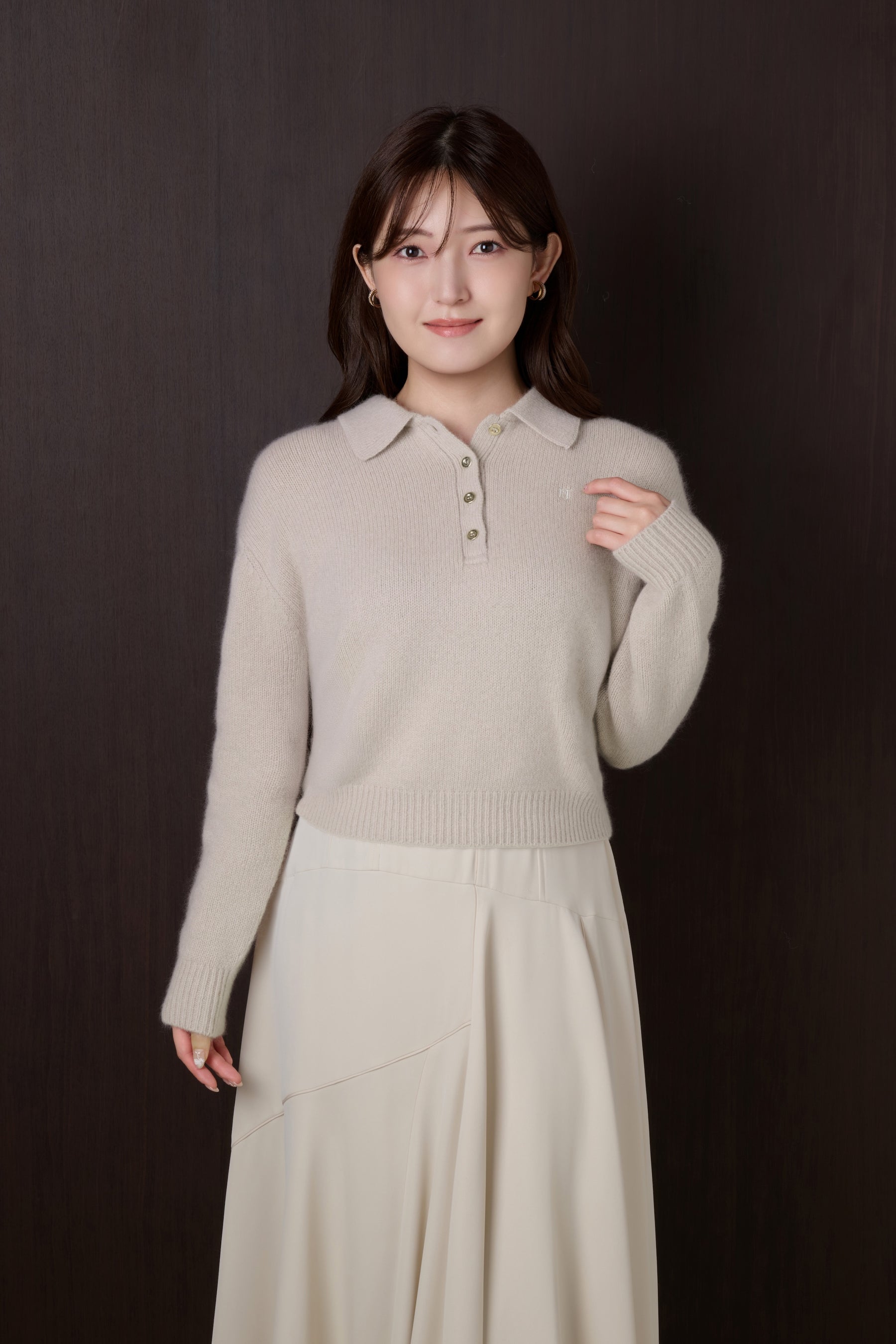 Classic H Logo Knit Polo Top