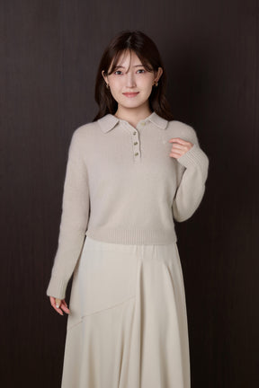 Classic H Logo Knit Polo Top