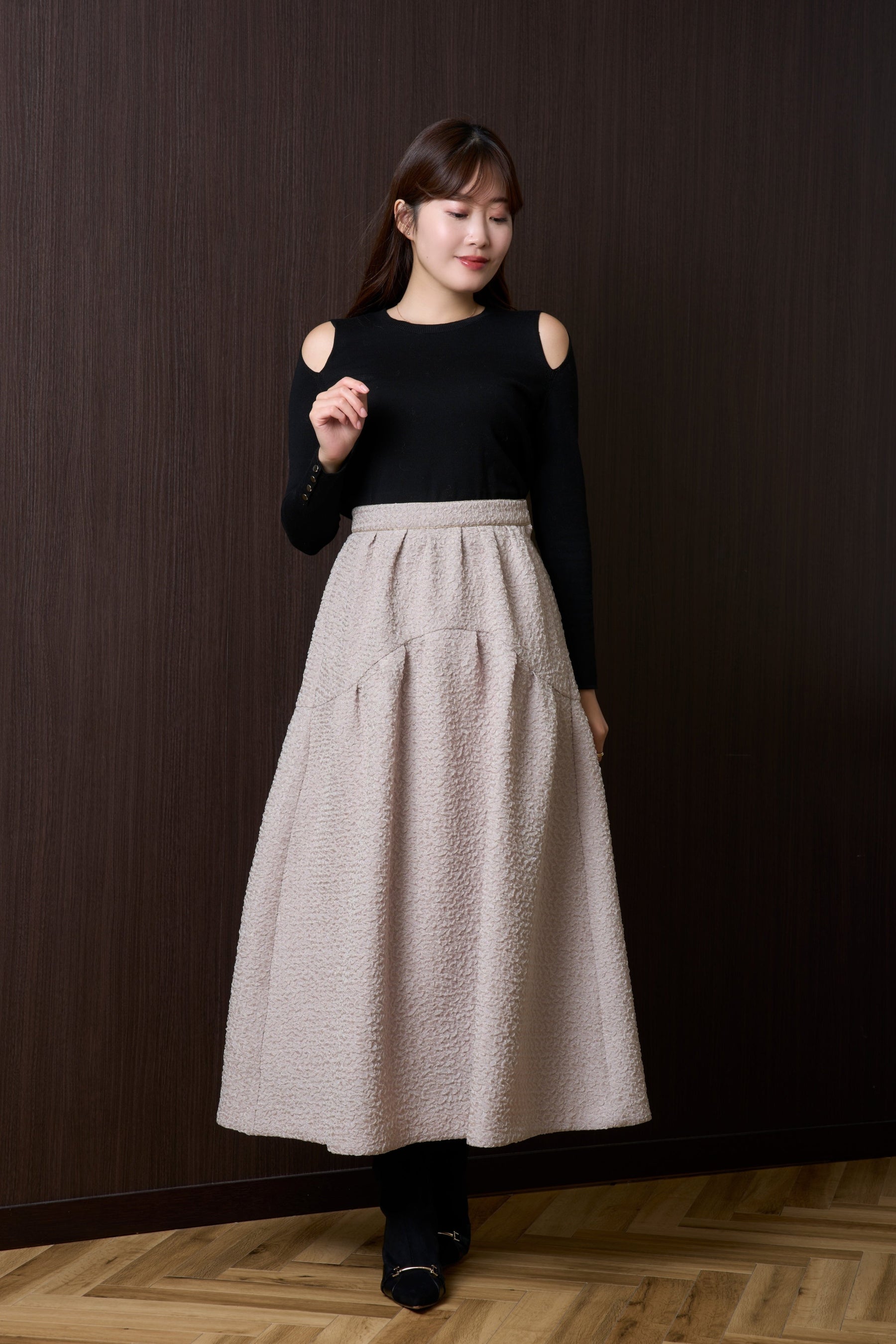 Twinkle Jacquard Volume Skirt