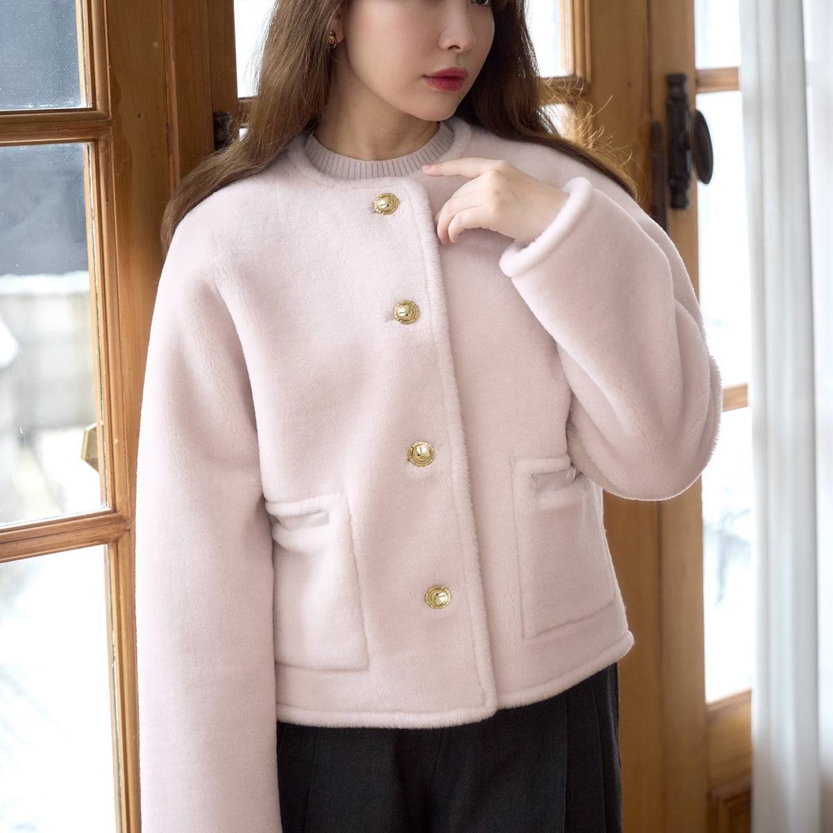 ジャケット・アウター Her lip to Lausanne Wool Short Coat Lausanne Wool Short Coat