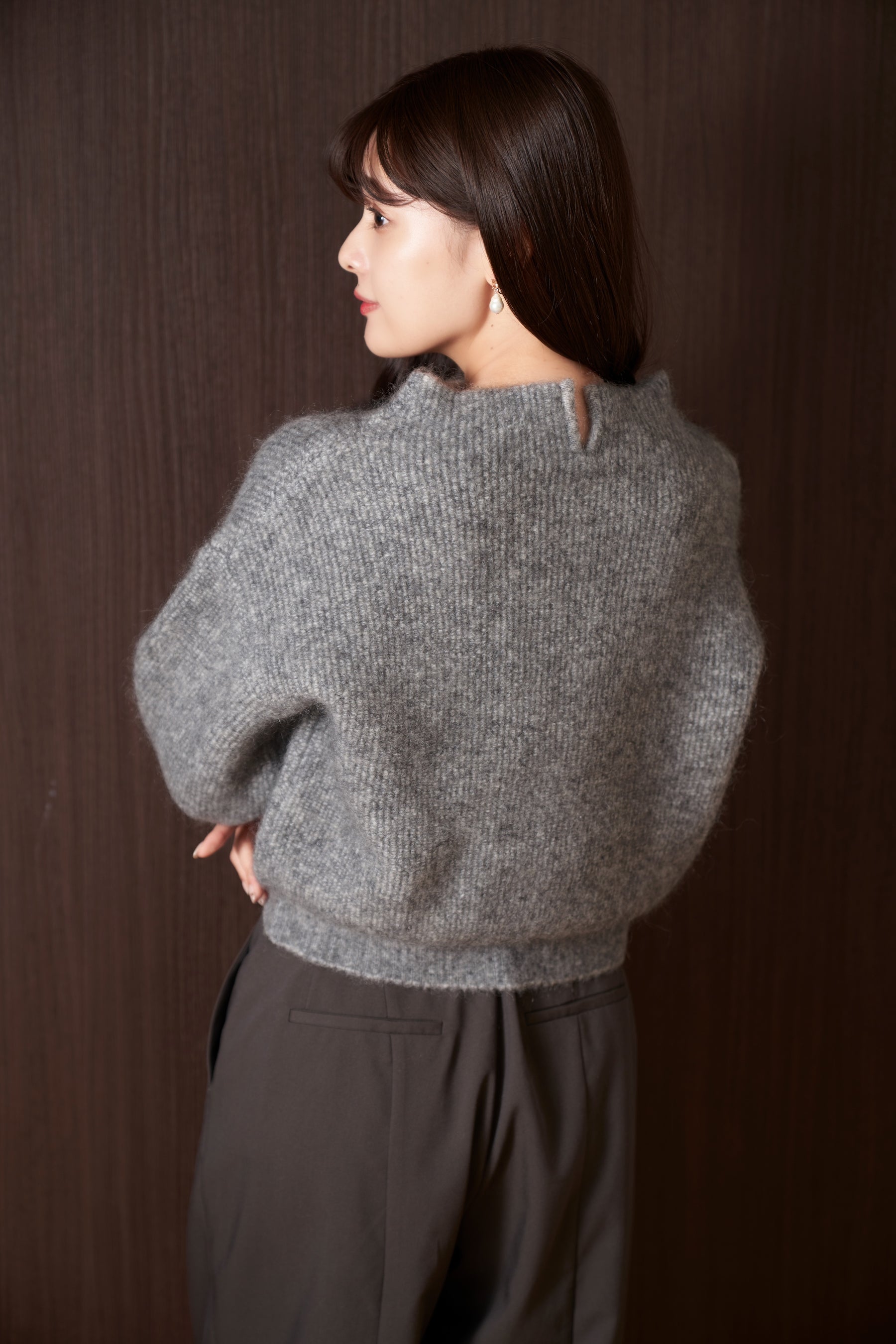 Mohair Blend Knit Pullover