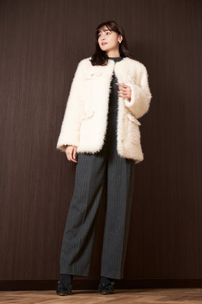 Pin-Stripe Wide Leg Pants