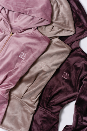 【greige】Off-Duty Sculpt Velour Set