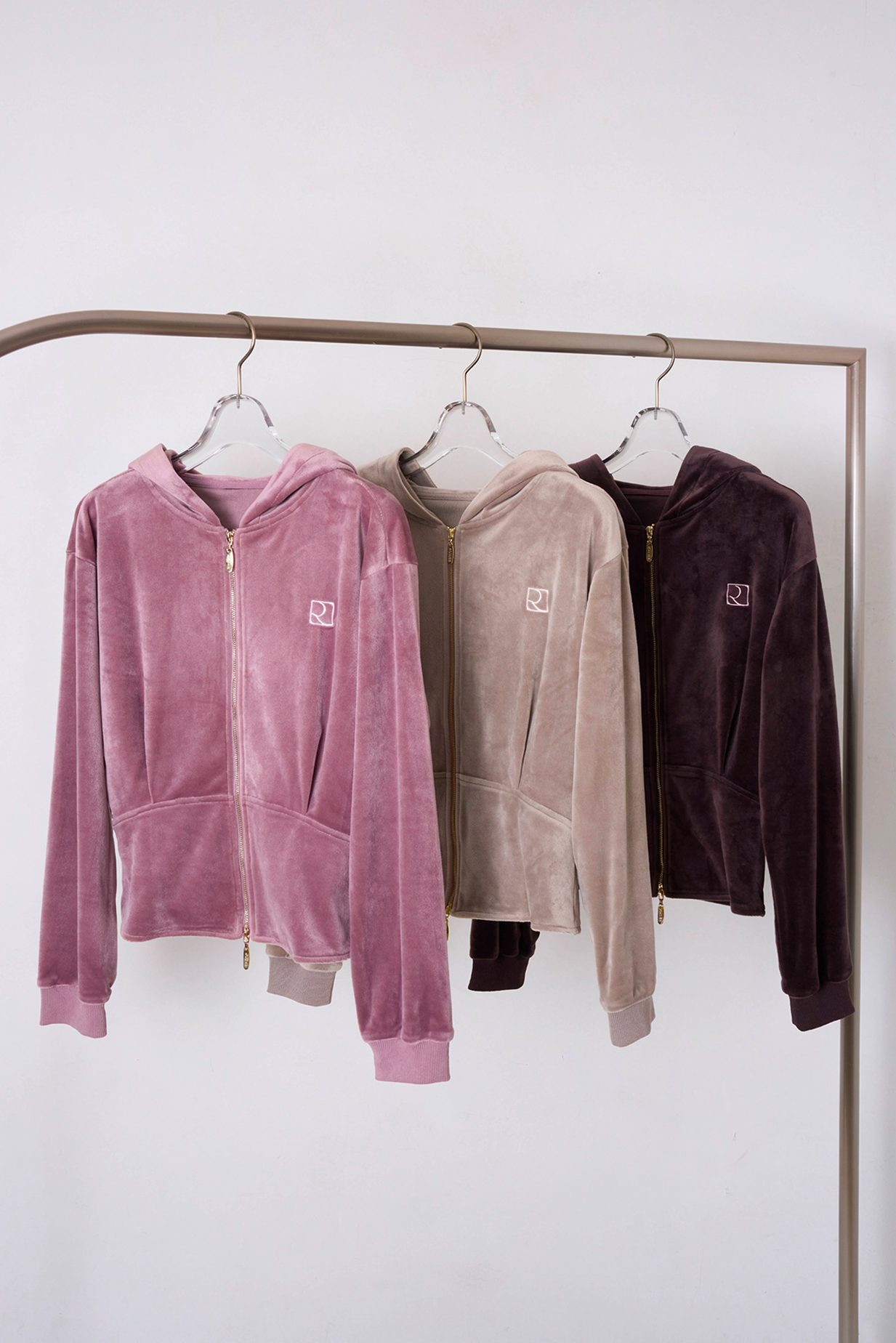 【mocha】Off-Duty Sculpt Velour Set
