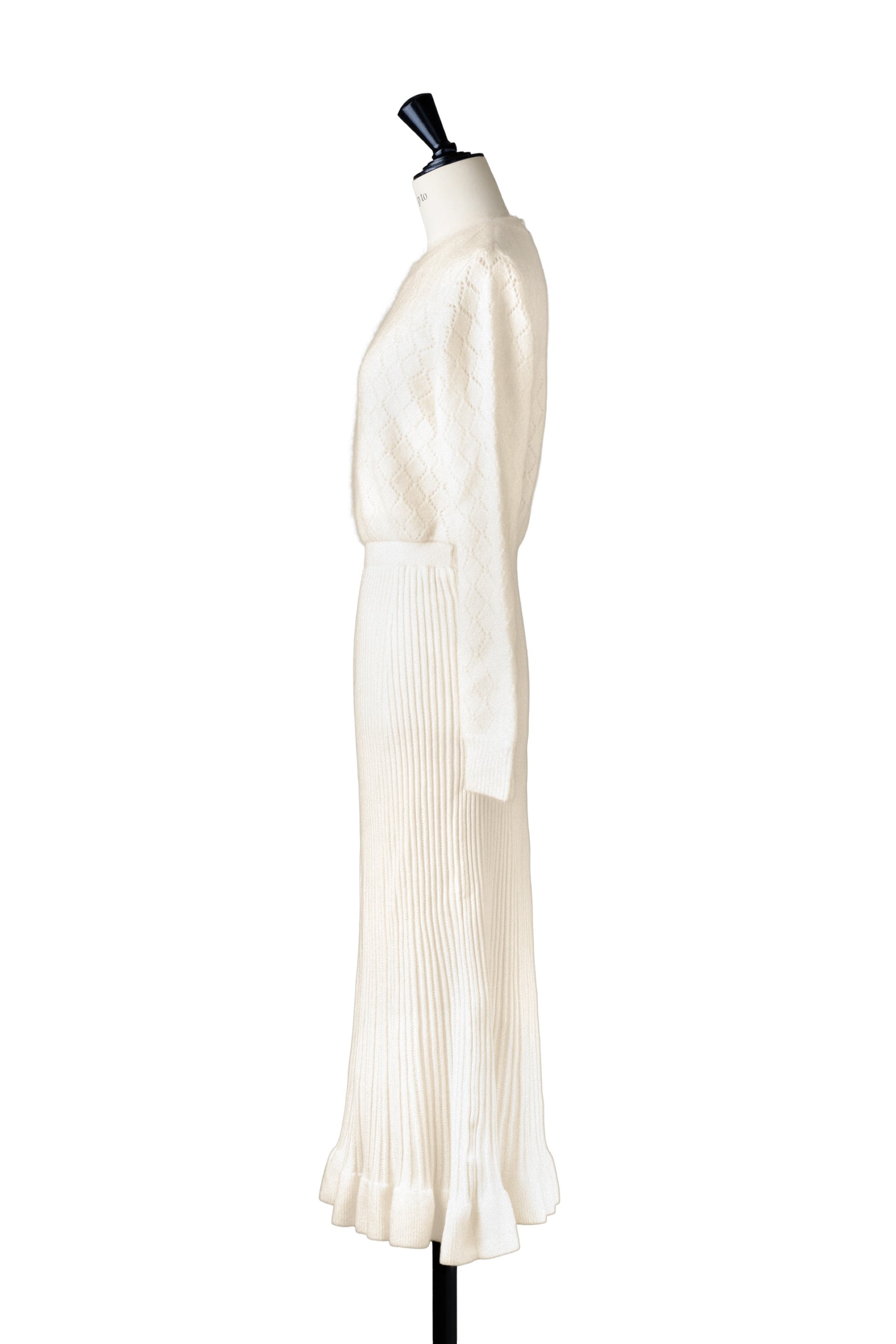 Lattice Eyelet Knit Dress