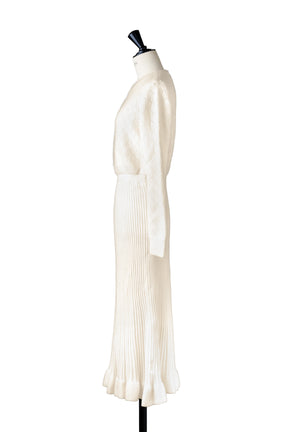 Lattice Eyelet Knit Dress