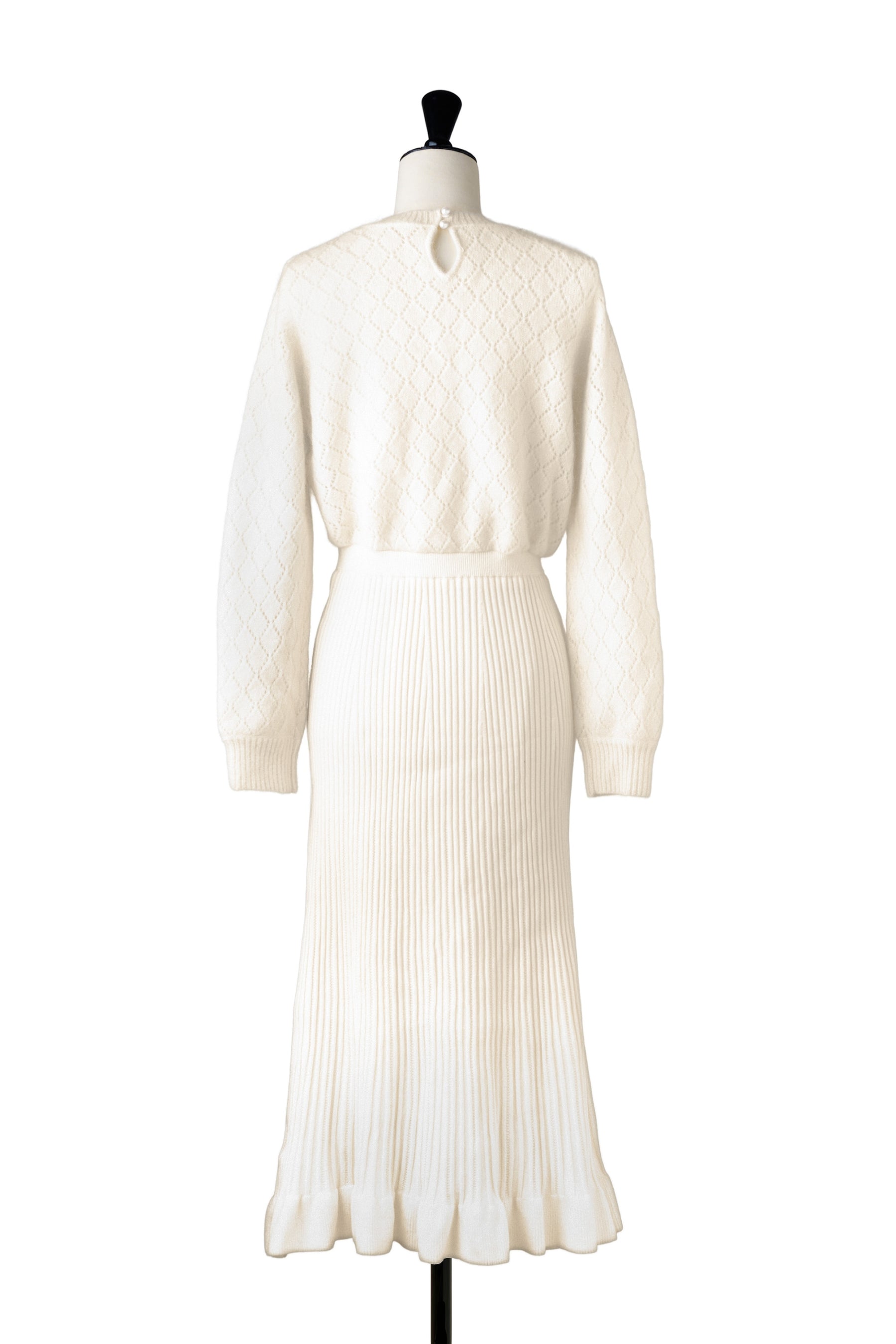Lattice Eyelet Knit Dress