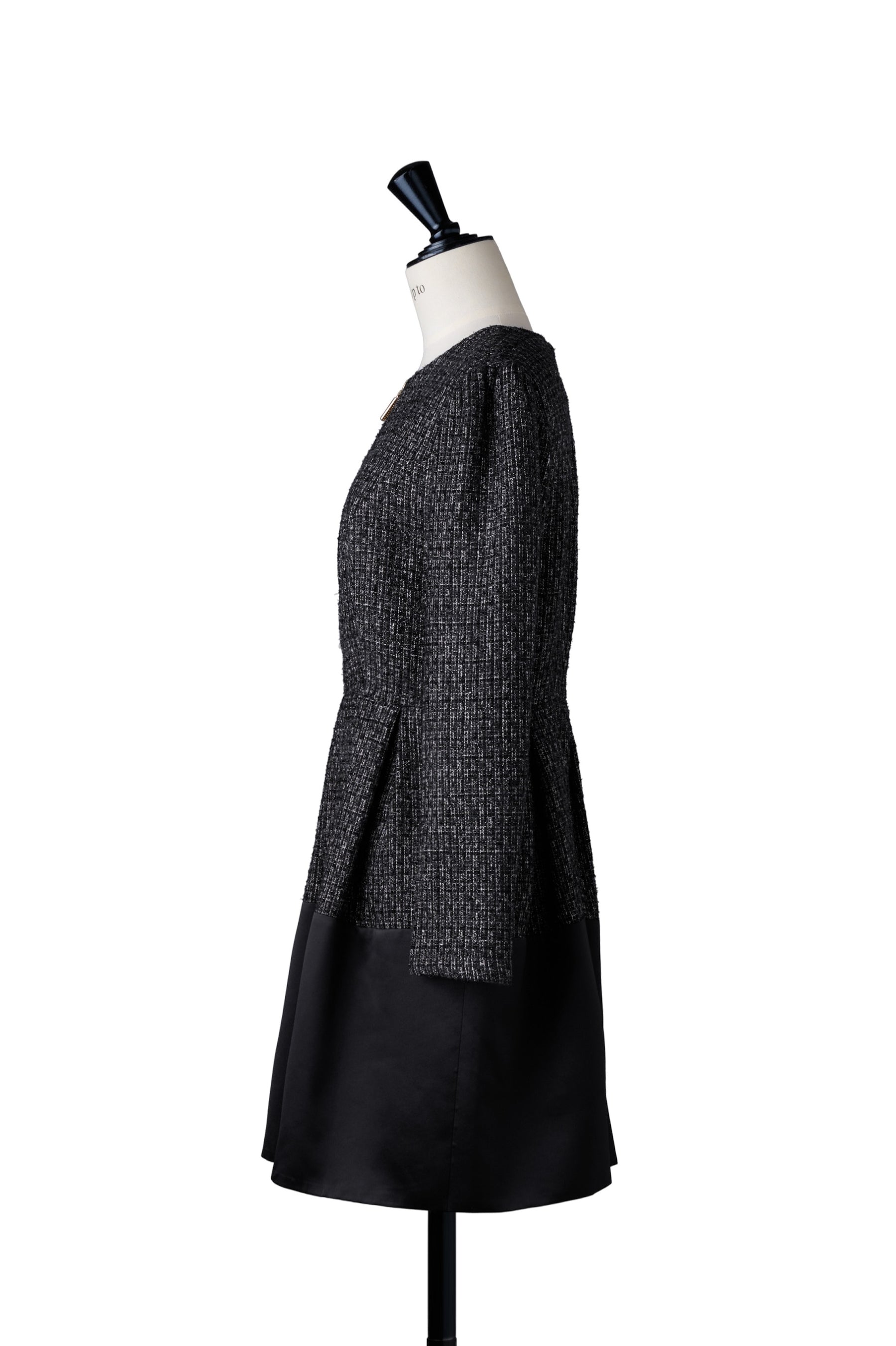 Laila Tweed Zip Mini Dress