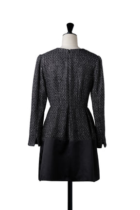 Laila Tweed Zip Mini Dress