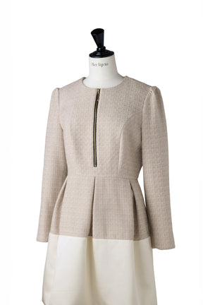 Laila Tweed Zip Mini Dress