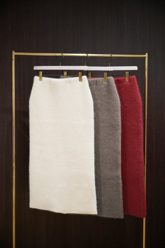 Airy Wool-Blend Skirt