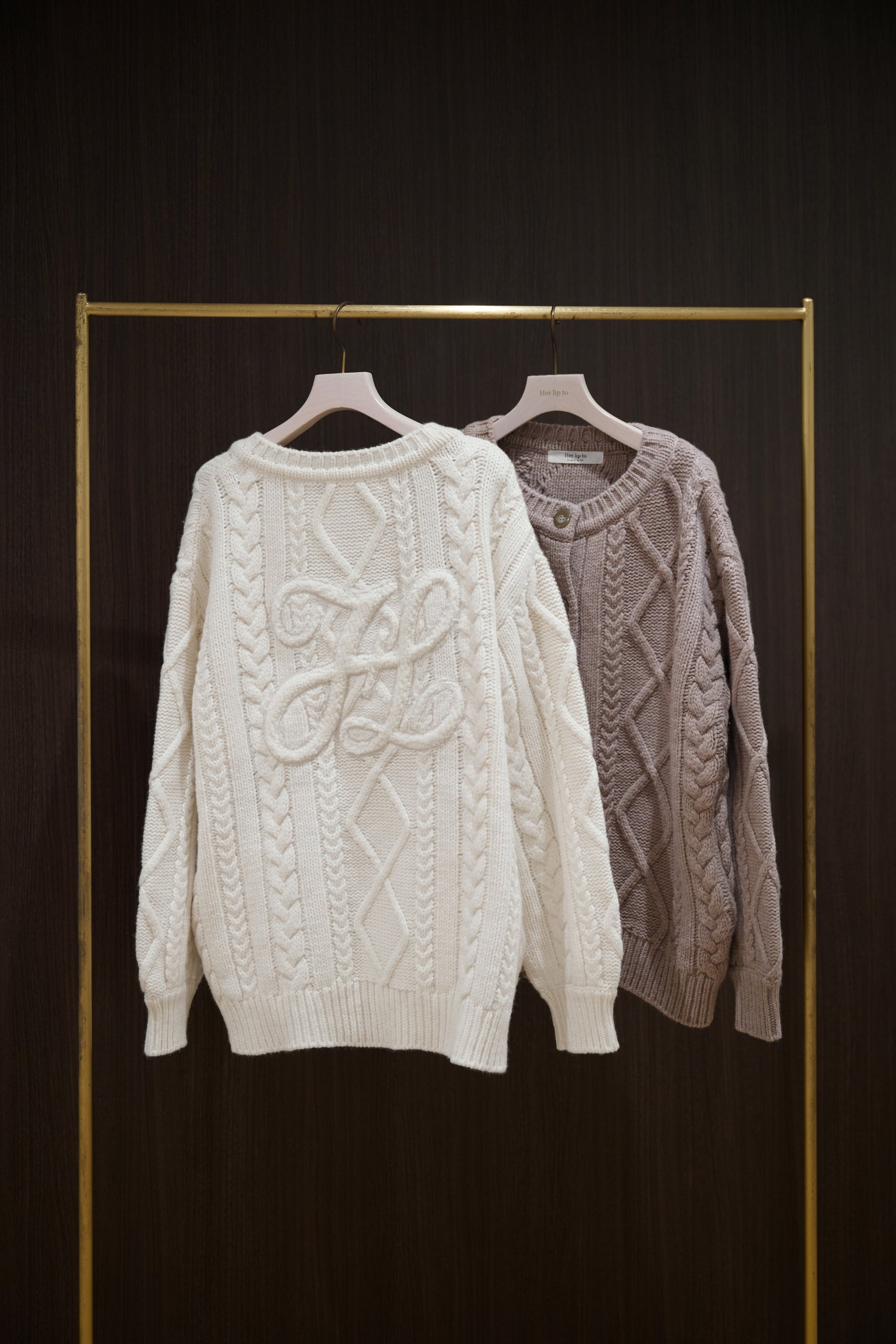 H Boa Cable Knit Cardigan