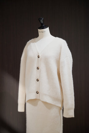 Airy Wool-Blend Cardigan