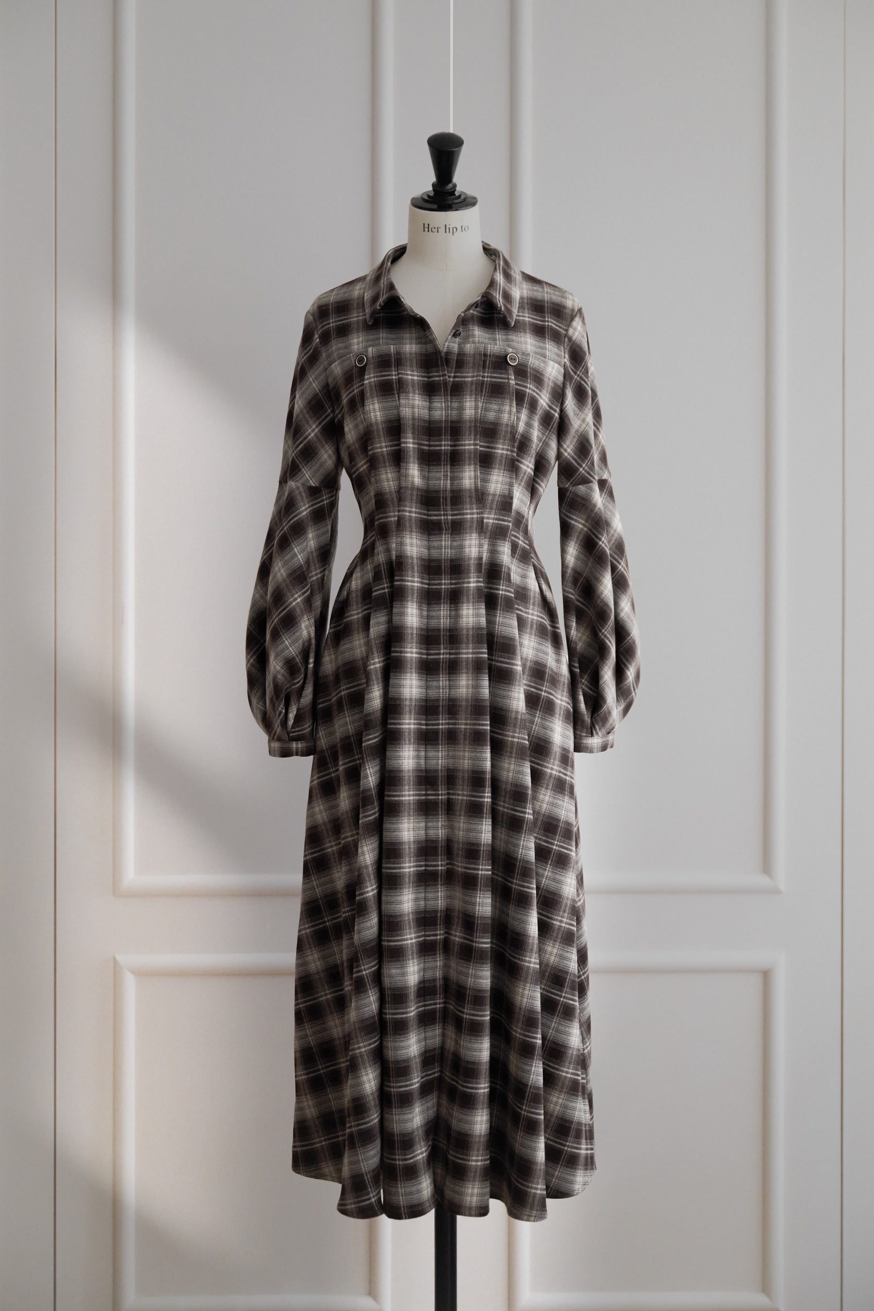 Marion Plaid Shirt Dress