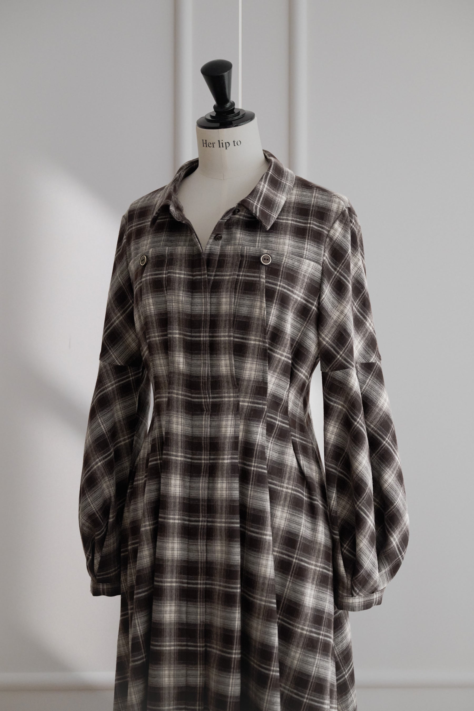 Marion Plaid Shirt Dress