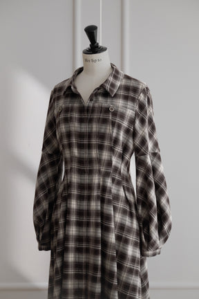 Marion Plaid Shirt Dress