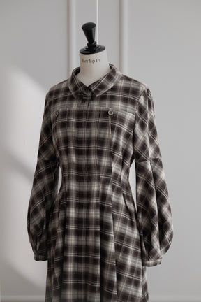 Marion Plaid Shirt Dress