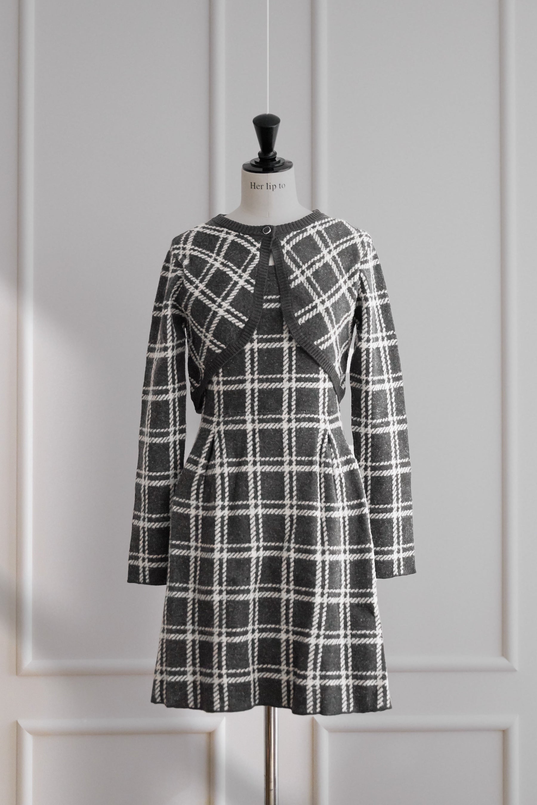 Pantheon Checked Knit Dress