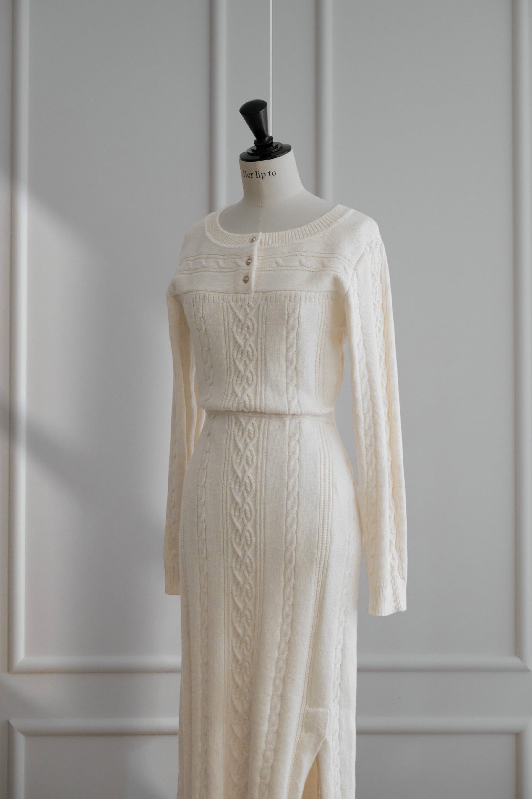 Cecily Cable Knit Dress