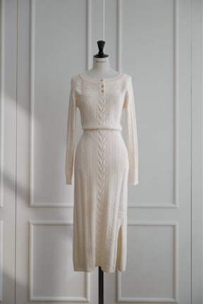 Cecily Cable Knit Dress