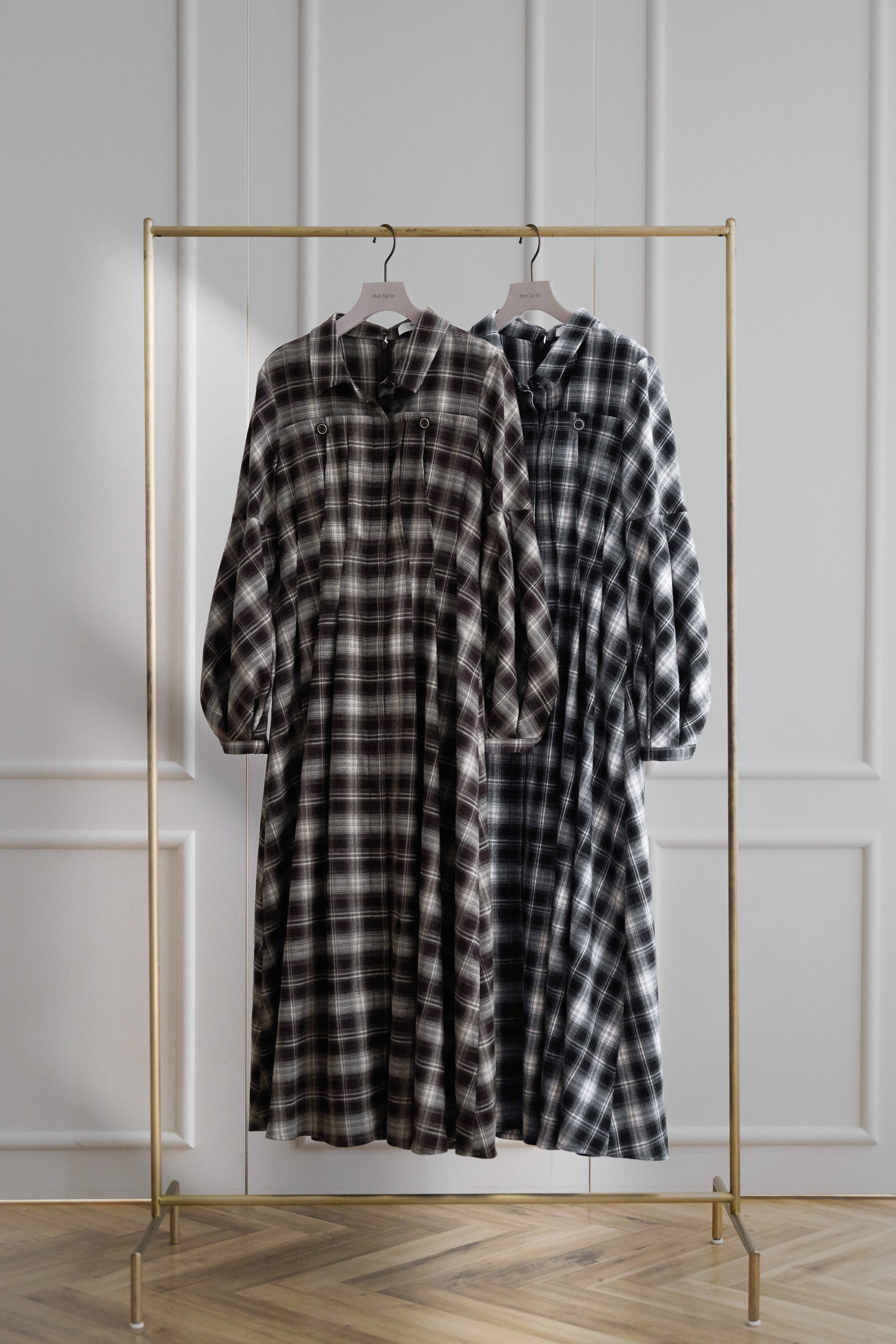 Marion Plaid Shirt Dress