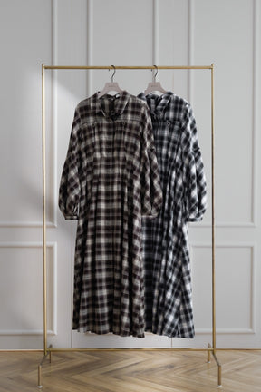 Marion Plaid Shirt Dress
