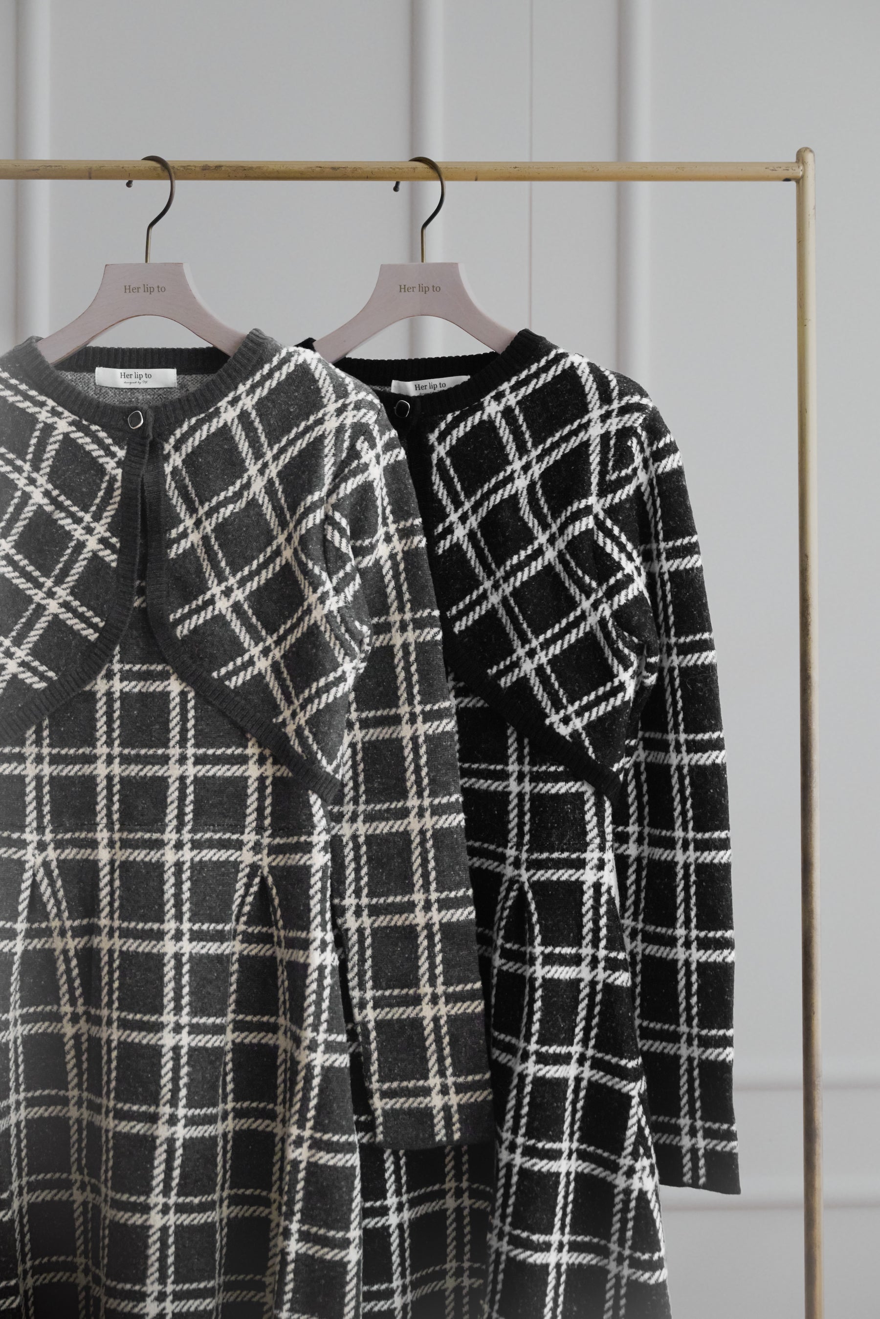 Pantheon Checked Knit Dress