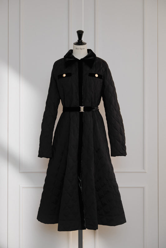 Liora Long Quilted Down Coat