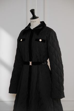 Liora Long Quilted Down Coat