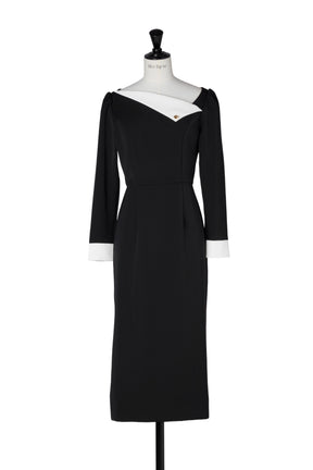[Shipping in early November] Asymmetrical Collar Dress