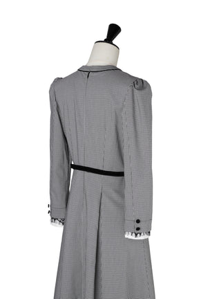 [Ships mid-November] Classic Monochrome Check Midi Dress