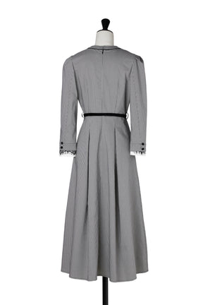 [Ships mid-November] Classic Monochrome Check Midi Dress