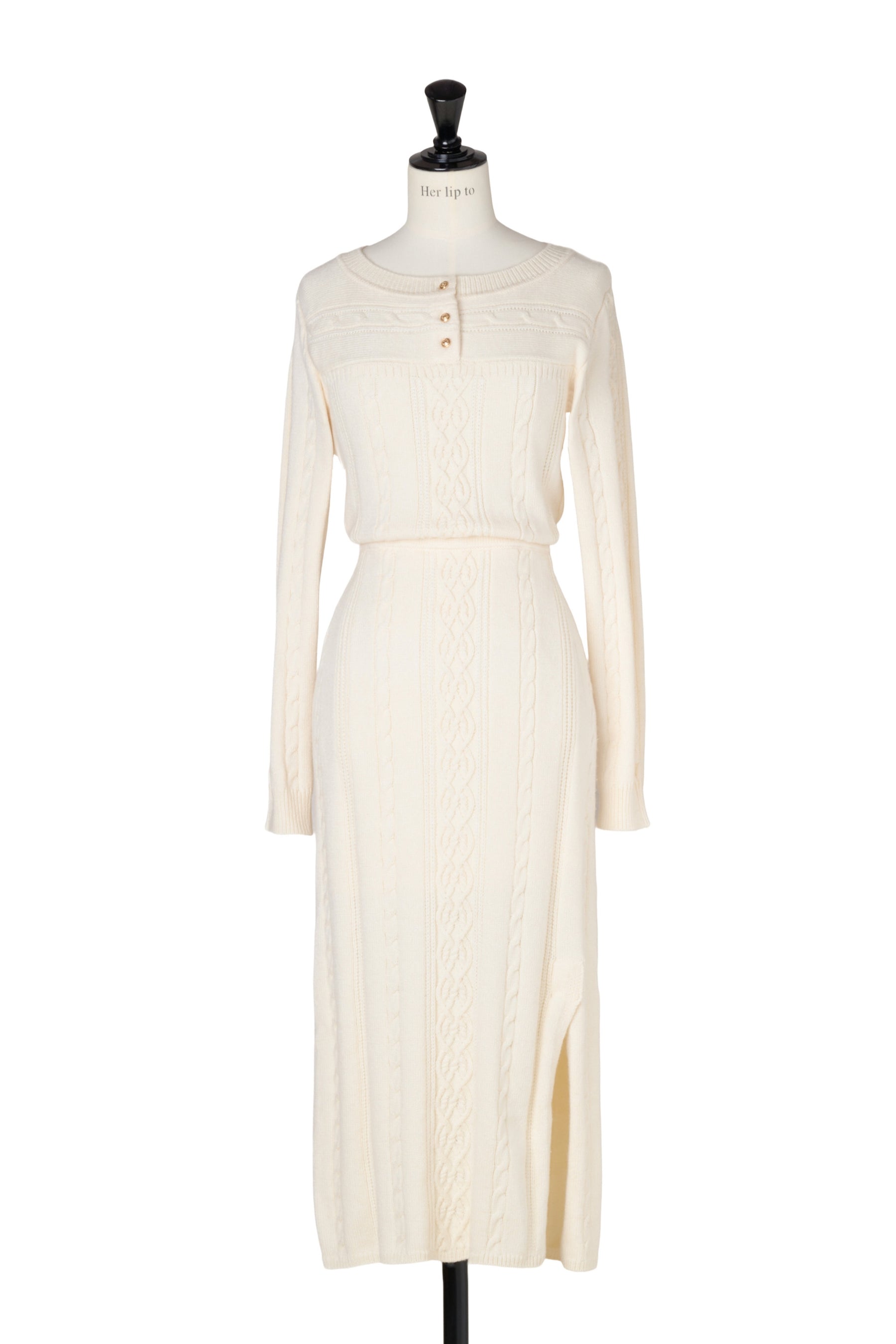 Cecily Cable Knit Dress