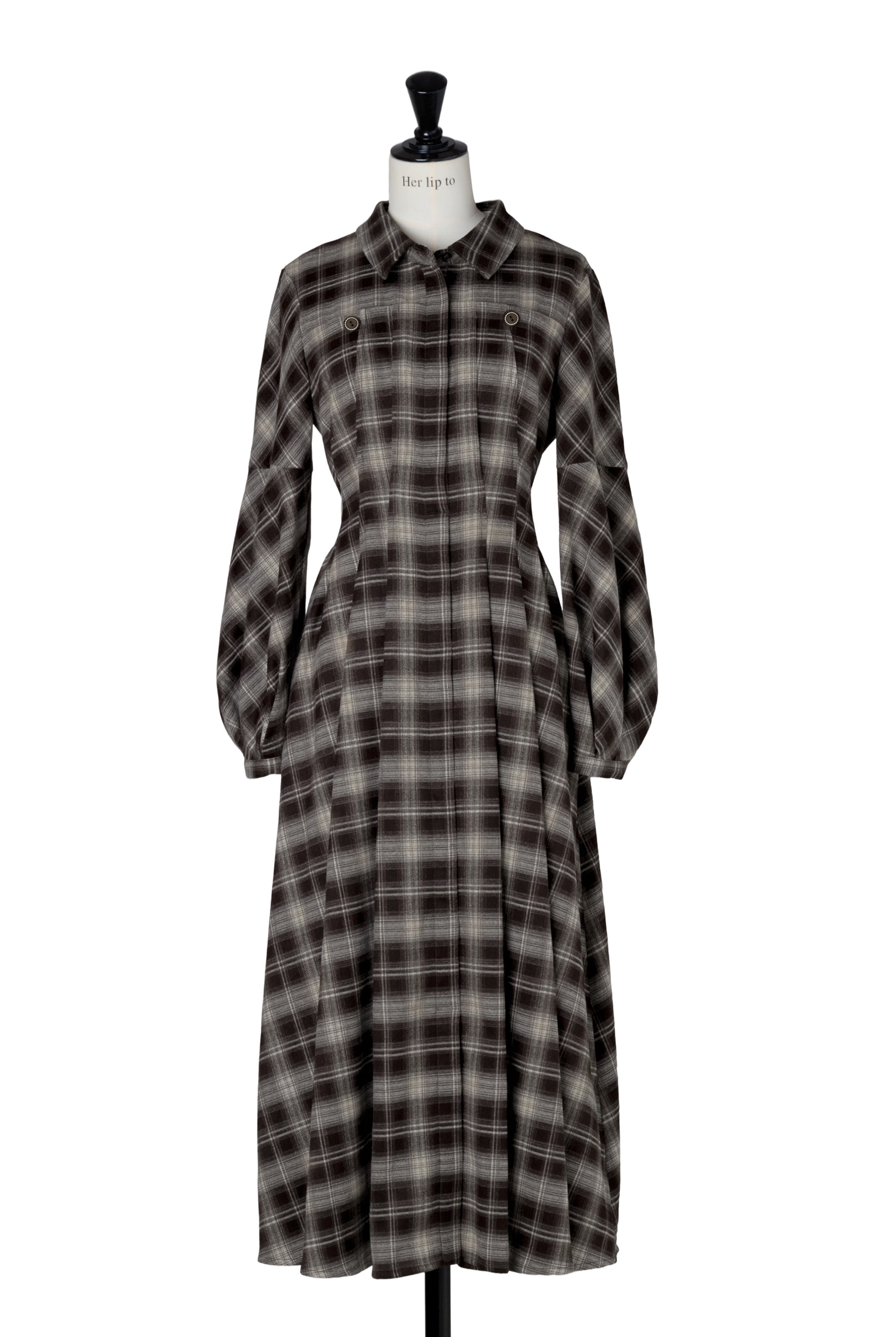 Marion Plaid Shirt Dress