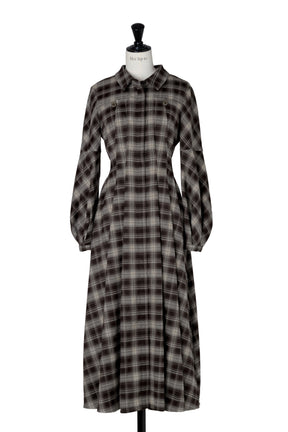 Marion Plaid Shirt Dress