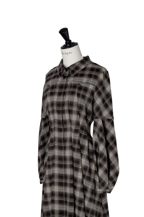 Marion Plaid Shirt Dress