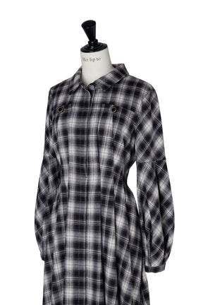 Marion Plaid Shirt Dress