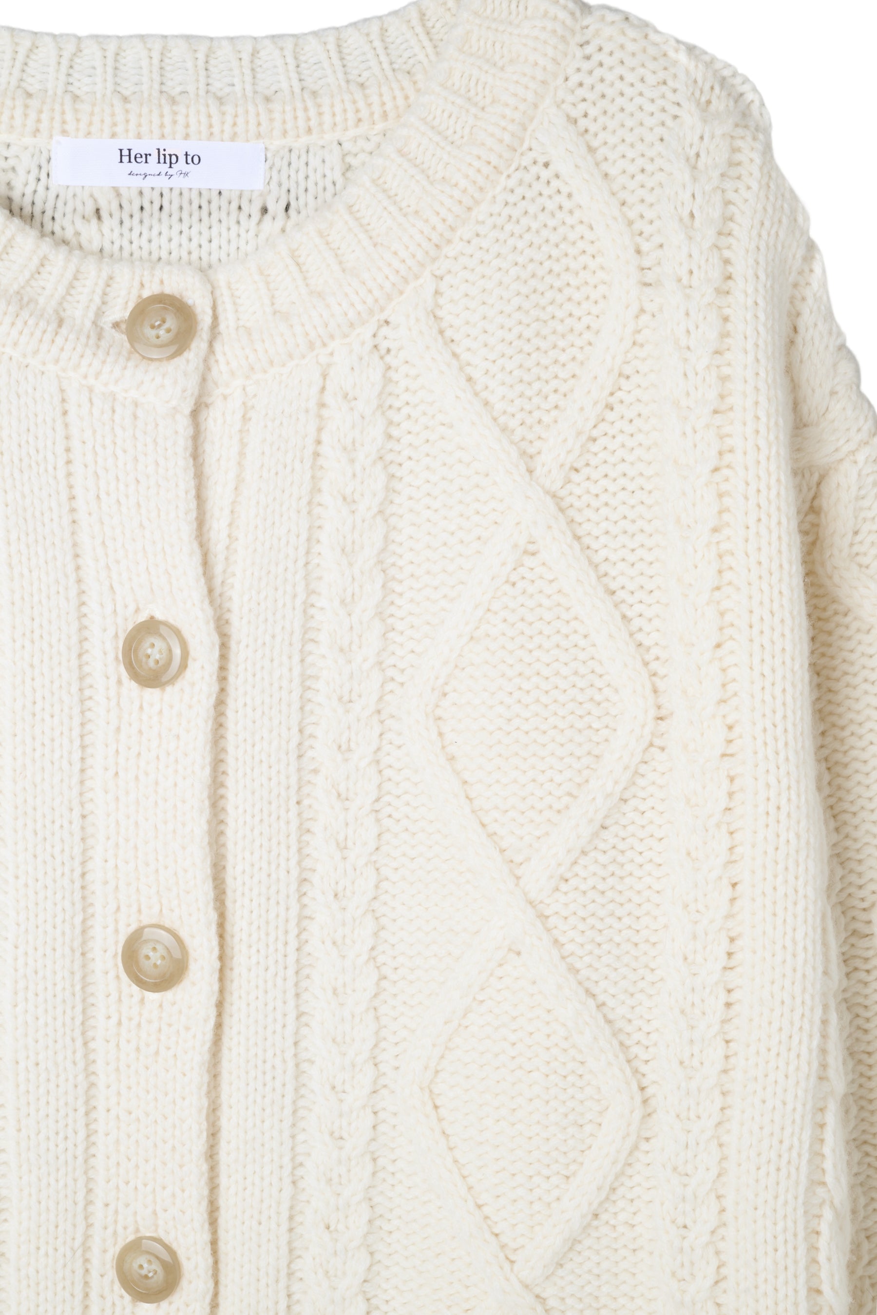 H Boa Cable Knit Cardigan