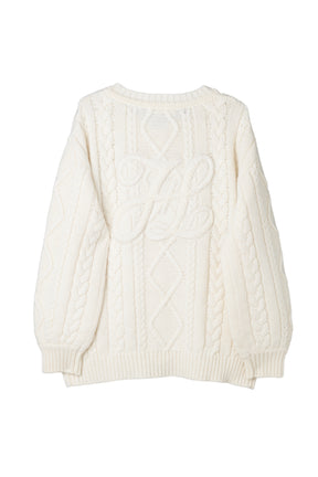 H Boa Cable Knit Cardigan
